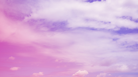 Cloud Sky Pastel Background,Colorful Purple Rainbow Abstract,Soft Texture Gradient Blurry Pattern,Dream and Sweet Wallpaper backdrop,Card Poster and Free Space for Presentation concept.