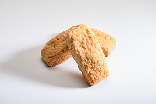 Cookies on the white background