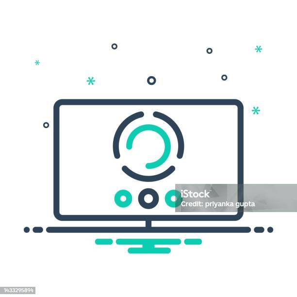Computer Buffer Sign Buffer Load Stock Illustration - Download Image Now - Computer ...