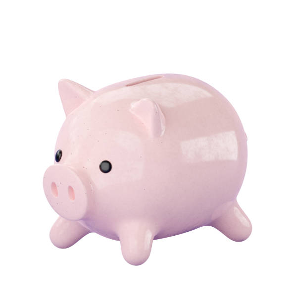 istock 3d pink ceramic Piggy bank. 1433298643