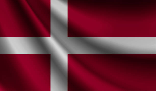 istock Denmark flag waving. Background for patriotic and national design. Vector illustration 1433300464