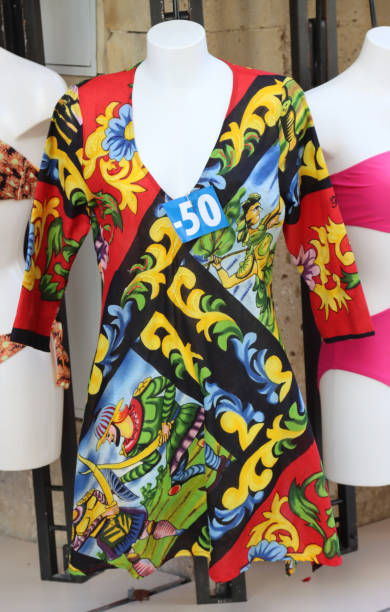 istock colorful summer women's clothes on display- 1433301176