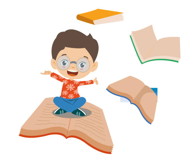 istock books and cute girl flying over the rainbow 1433301429