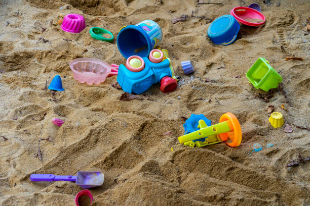 istock Children's toys in the sandbox 1433301601