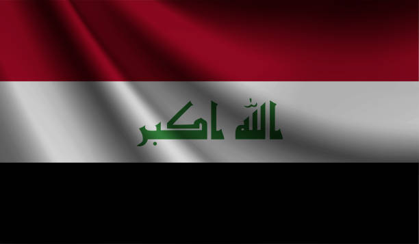 istock Iraq flag waving. Background for patriotic and national design. Vector illustration 1433307290