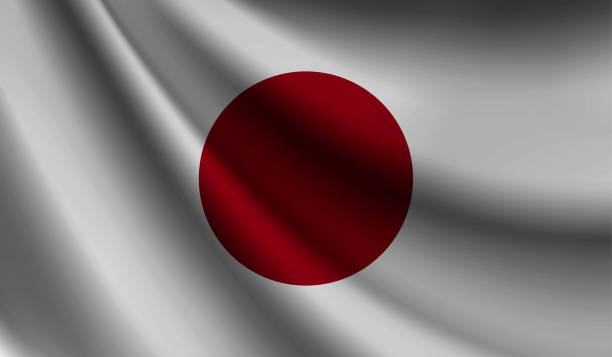 istock Japan flag waving. Background for patriotic and national design. Vector illustration 1433307577