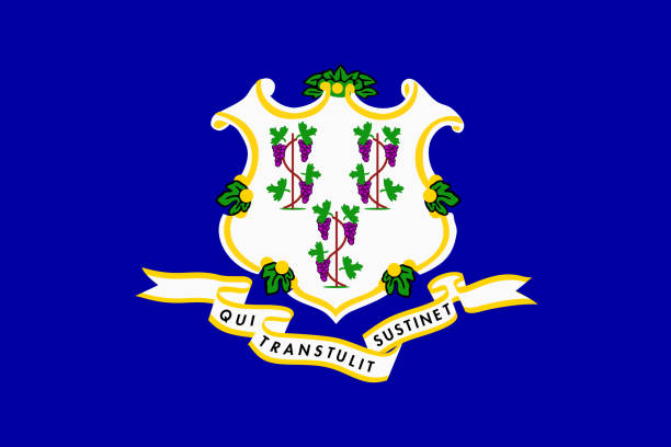 istock Flag of Connecticut. Official colors. Flat vector illustration 1433310209