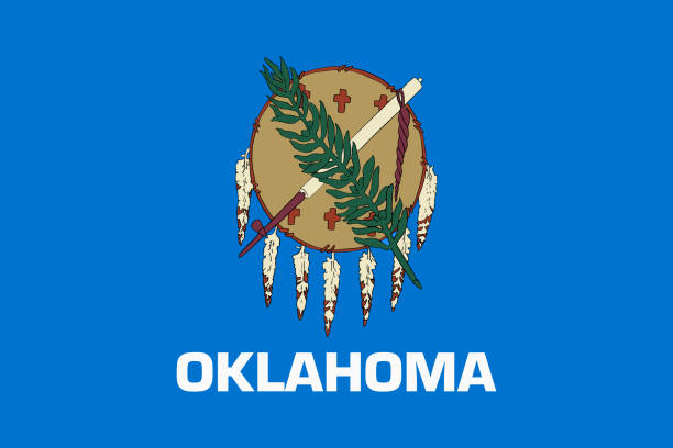 istock Flag of Oklahoma. Official colors. Flat vector illustration 1433310274