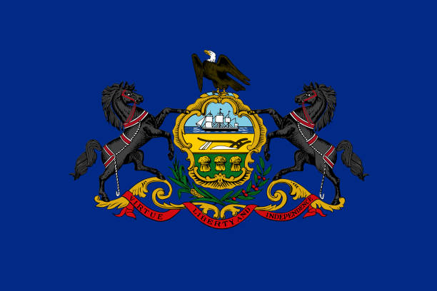 istock Flag of Pennsylvania. Official colors. Flat vector illustration 1433310281