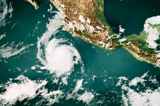 istock Hurricane Bonnie 2022 Cloud Map Central America 3D Render Color 1433313923