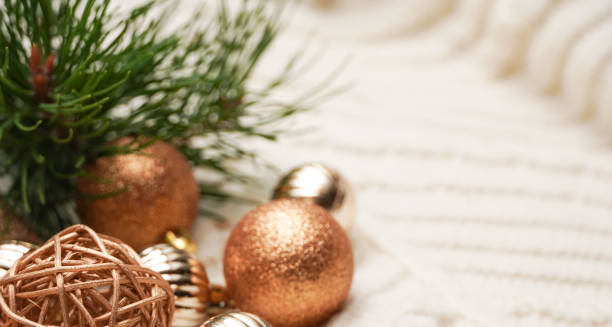 istock Winter, Christmas, New Year decorations composition, concept, background. Christmas greeting card. Frame, border. Space for text. 1433314697