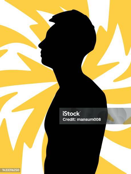 Shape Man Shape Man On Yellow Background Stock Illustration - Download Image Now ...