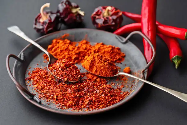 Photo of Spanish paprika and pepper powder