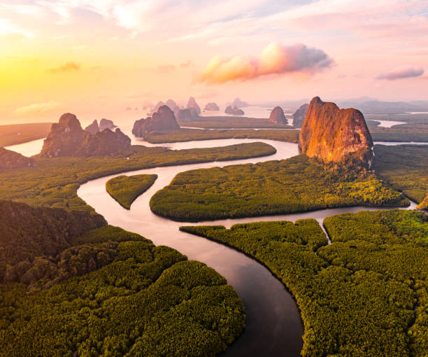 istock Aerial view of Phang Nga bay, Thailand 1433322607