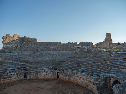 Antique Amphitheater in Xanthos Ancient City. Antalya, Turkey.