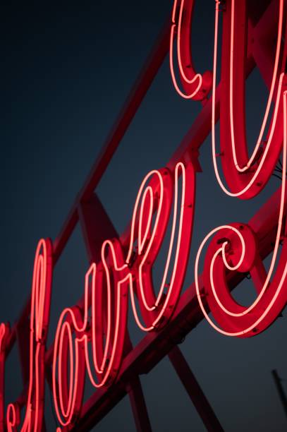 istock Sign 'love' with neon red light 1433327561