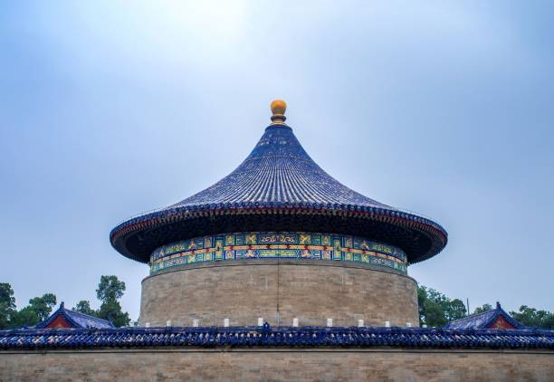 istock Top of an Asian architecture against blue sky 1433328364