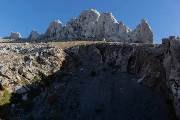 Photo of Landscape view with Tulove Grede with sunlight on, blue sky in the background