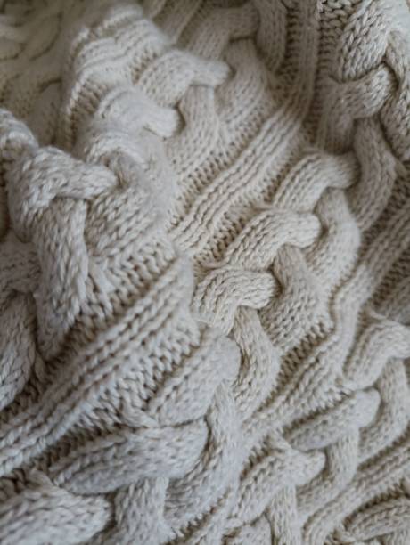 istock Close up of a knit white sweater 1433331167