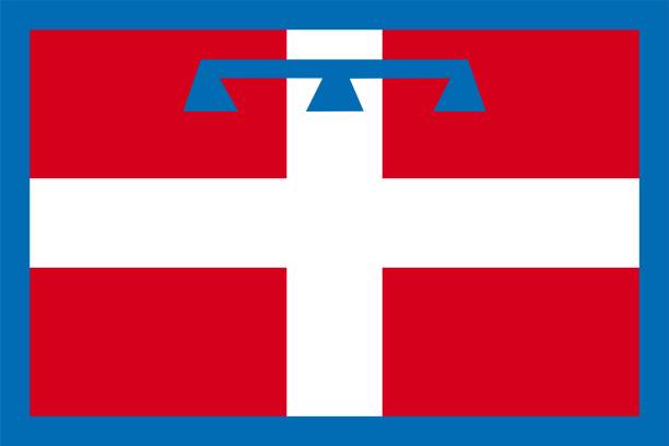istock Piedmont Flag. Region of Italy. Vector illustration. 1433331696