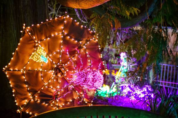 istock Colorful light decoration in the park during nighttime 1433334190