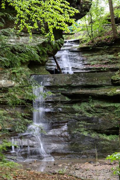 istock Beautiful landscape of a waterfall in a forest 1433339519