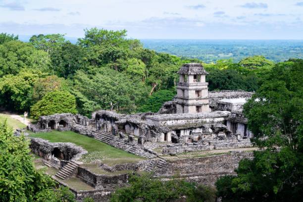 istock Palace at the Palenque archaeological site, Mexico 1433341357