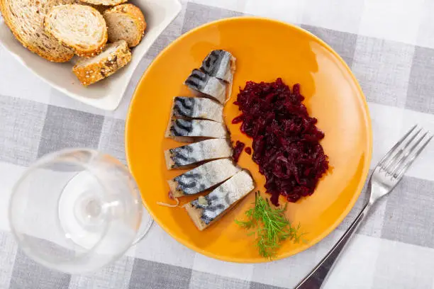 Photo of Appetizing mackerel with  beetroot