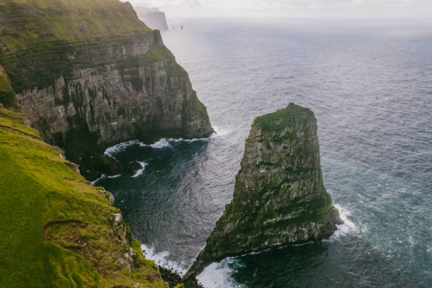 istock High angle view of Bugvin sea stack in the Faroe Islands 1433341523