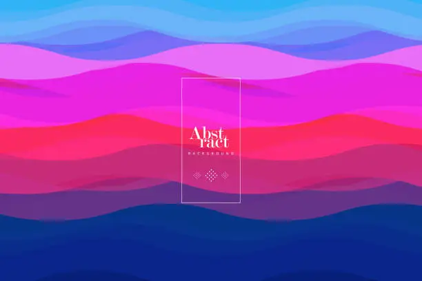 Vector illustration of Abstract wavy background with modern gradient colors.