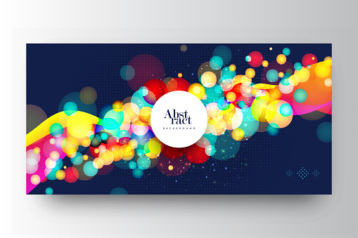 A colourful abstract background design with overlapping circles