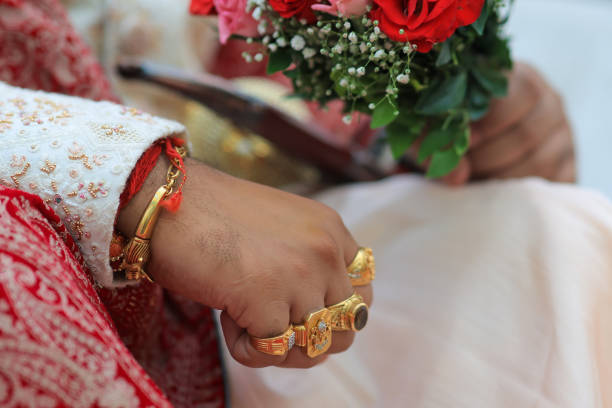 istock Beautiful rings worn by the groom 1433353607
