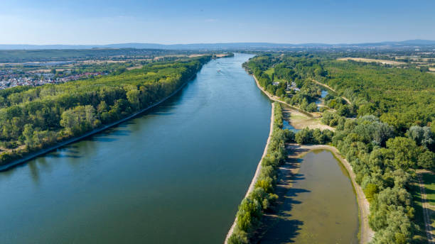 istock Rhine river - aerial view 1433357486