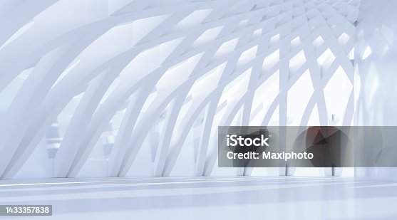 istock Abstract white architectural dome with arches 1433357838