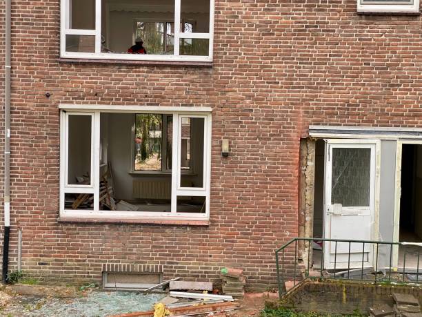 istock Old apartment being to be demolished. 1433359749