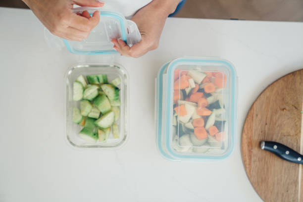 istock Various plastic containers for storing food and fruit 1433361006