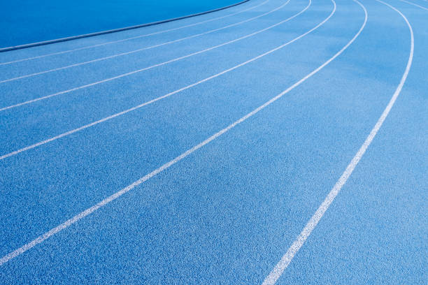 istock Lines of an athletic running track 1433361599