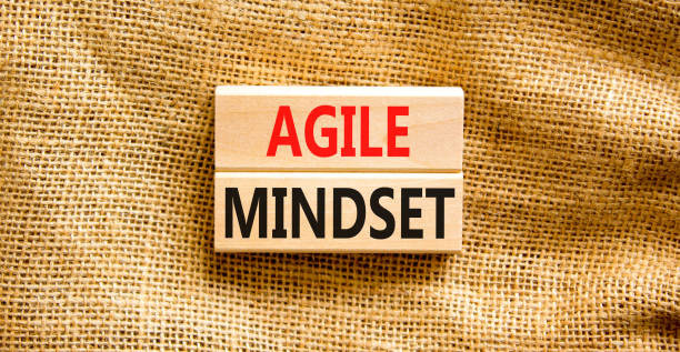 istock Agile mindset symbol. Concept words Agile mindset on wooden blocks. Beautiful canvas table canvas background. Business flexible and agile mindset concept. Copy space. 1433369426
