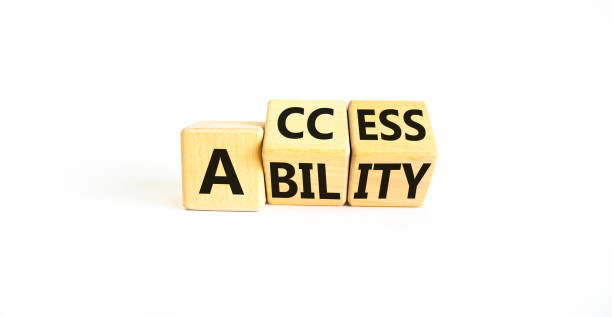 istock Access and ability symbol. Concept words Access and Ability on wooden cubes. Beautiful white table white background. Access ability and business concept. Copy space. 1433369461