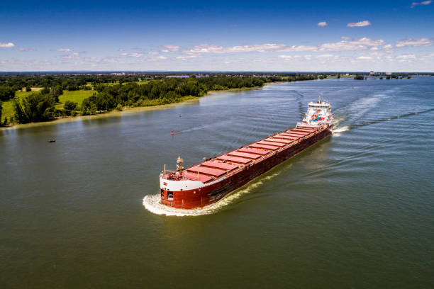 istock Cargo ship sailing the St. Lawrence Seaway 1433373208