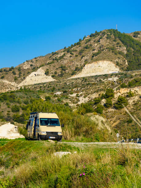 istock Rv camper camping on nature, Spain. 1433375916