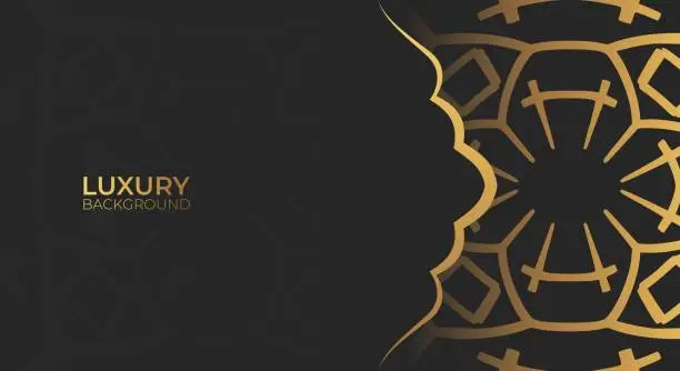 Vector illustration of Luxury Islamic background with golden Arabic pattern Islamic eastern style Arabic. Ramadan Style Decorative Mandala. Suitable for themes with Islamic nuances