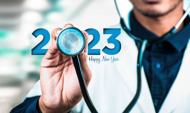 istock Happy New Year Medical Background 1433381017