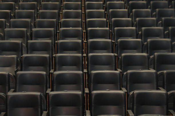 istock Theater auditorium with emphasis on the black chairs 1433383039