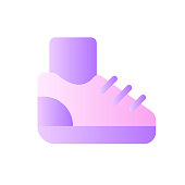 istock Sneaker flat gradient two-color ui icon 1433387429