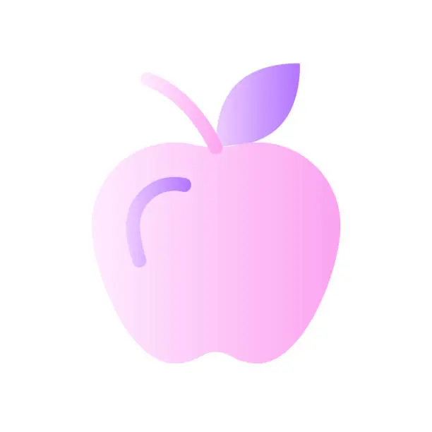 Vector illustration of Apple flat gradient two-color ui icon