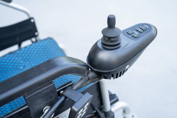 istock Electric wheelchair for old elder patient cannot walk or people with disability people use in home or hospital, healthy strong medical concept. 1433389568