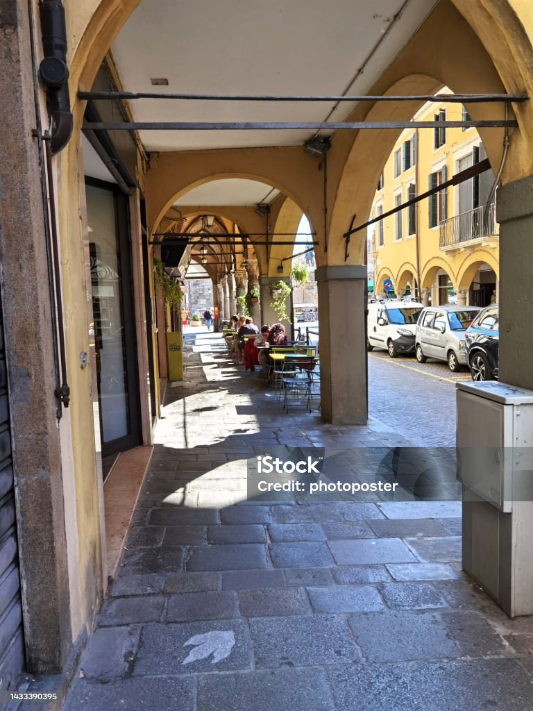 alley in Padua in Venetia in Italy Color Image Stock Photo