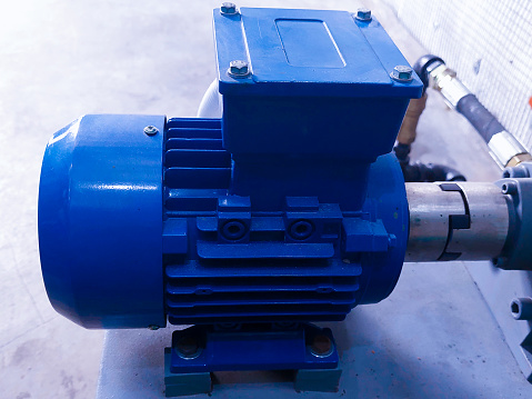 Close up photo of Centrifugal pump for pumping diesel fuel
