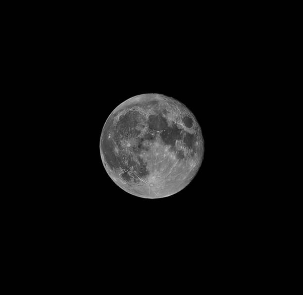 istock Moon with various craters, satellite of the earth, full moon. Close-up. 1433393249